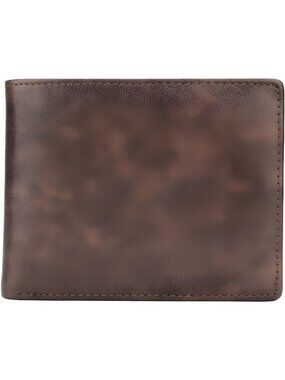 Wallet for Men-Genuine Leather RFID Blocking Bifold Wallet With 2 ID Window